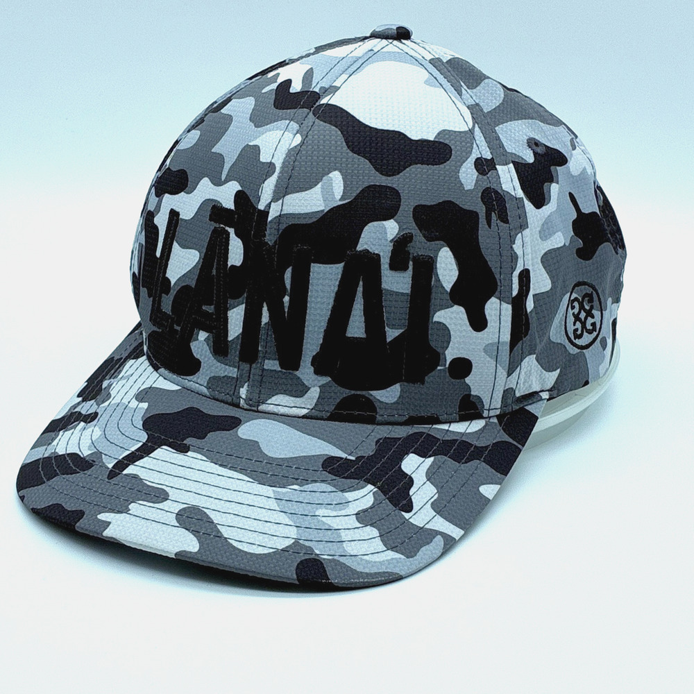 G/Fore Hat Mens O/S Black Gray Camo Lanai Snapback Preppy Golf Outdoors
